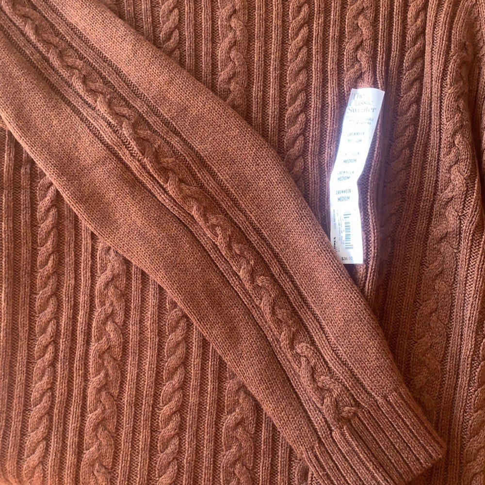 Croft and Barrow crew neck sweater.  Brown.  Size M.  NWT - Picture 3 of 4